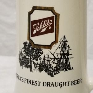 Vintage 1964 Schlitz Ceramic Beer Stein 6" Tall Mug